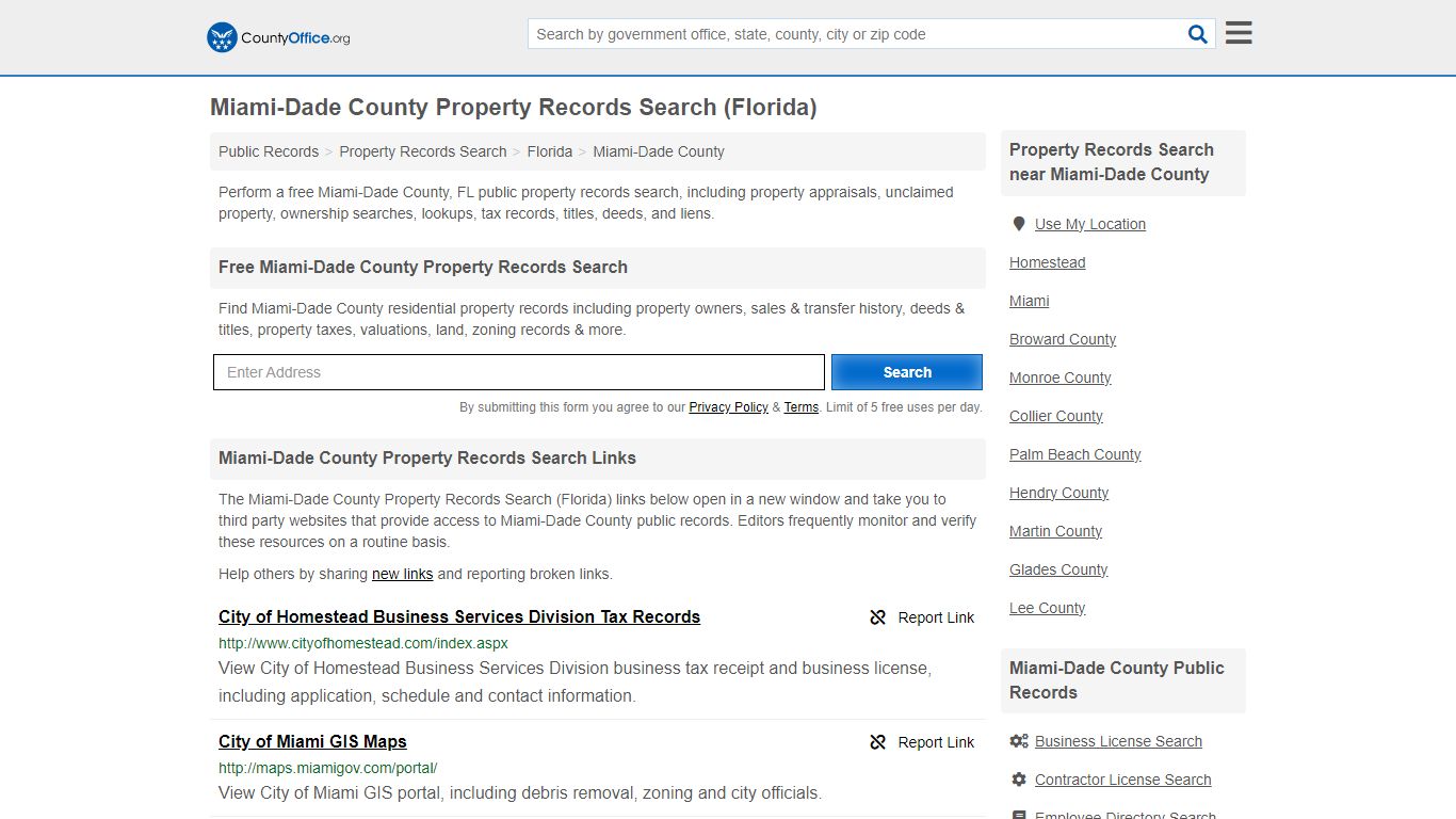 Miami-Dade County Property Records Search (Florida)